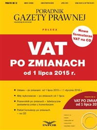 VAT po zmianach od 1 lipca 2015 r. (MOBI)