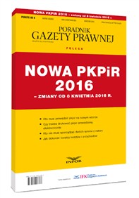 Nowa PKPIR 2016 – zmiany od 8 kwietnia 2016 r. (książka)