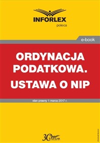 Ordynacja podatkowa. Ustawa o NIP (PDF)