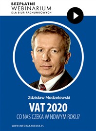 BEZPŁATNE Webinarium: VAT 2020 – co nas czeka w nowym roku?