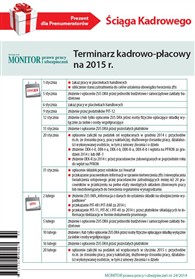Ściąga Kadrowego Terminarz kadrowo-płacowy na 2015  PDF