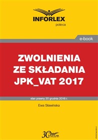 Zwolnienia ze składania JPK VAT 2017 (PDF)