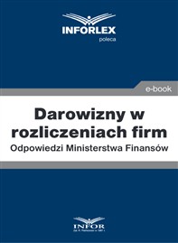 Darowizny w rozliczeniach firm w odpowiedzi Ministerstwa finansów  (PDF)