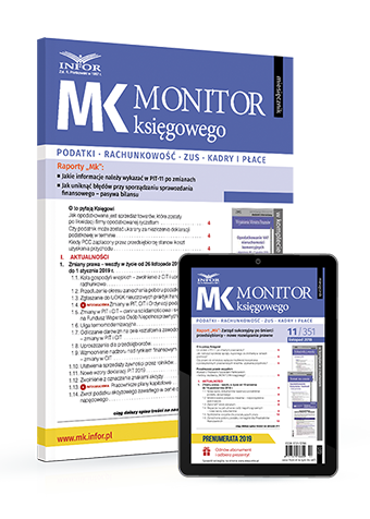 Monitor Księgowego PREMIUM – prenumerata na 6 miesięcy
