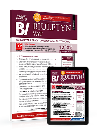 Biuletyn VAT PREMIUM – prenumerata PREMIUM na 6 miesięcy