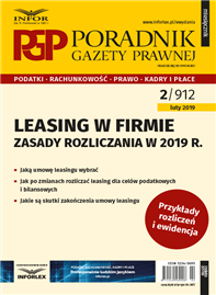 Leasing w firmie – zasady rozliczania w 2019 r. Poradnik Gazety Prawnej 2/2019 (PDF)