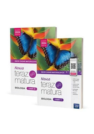 Nowa Teraz Matura Biologia Zbiór zadań maturalnych Część 1-2 Do matury 2024