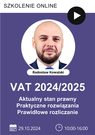 Szkolenie: VAT 2024/2025