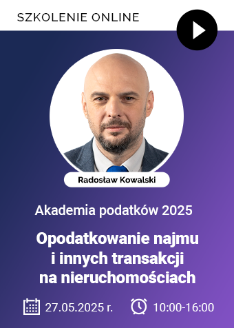 Szkolenie: Opodatkowanie najmu i innych transakcji na nieruchomościach