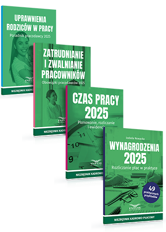Komplet: Wynagrodzenia 2025 + Czas pracy 2025 + Zatrudnianie i zwalnianie pracowników + Uprawnienia rodziców w pracy