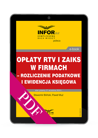 Opłaty RTV i ZAIKS w firmach – rozliczenie podatkowe i ewidencja księgowa (PDF)