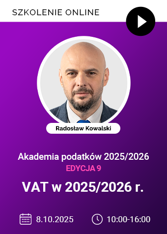 Szkolenie: VAT w 2025/2026 r.