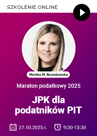 Szkolenie: JPK dla podatników PIT