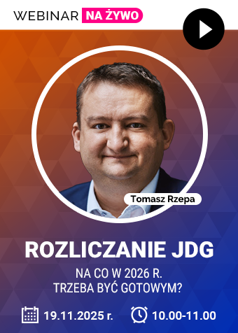 Webinar: Rozliczanie JDG – na co w 2026 r. trzeba być gotowym? + certyfikat gwarantowany