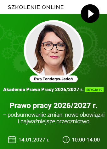 Szkolenie online: Prawo pracy 2026/2027 – podsumowanie zmian, nowe obowiązki i najważniejsze orzecznictwo