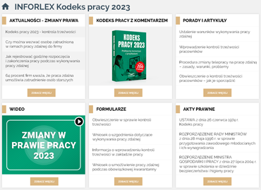 INFORLEX Kodeks Pracy 2023 - Sklep.infor.pl